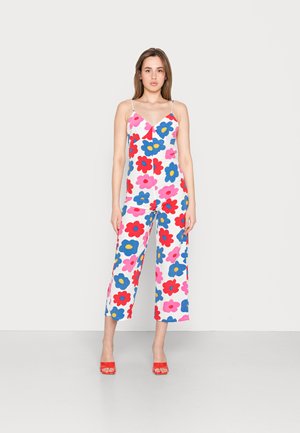 LACE UP BACK LOOSE WIDE LEG - Mono - bright large