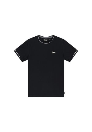 Lonsdale, LONSDALE HERREN T-SHIRT NORMALE PASSFORM CUFFLEY - T-shirts basic - black ecru