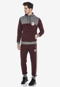 Cipo & Baxx Kapuzenpullover - burgundy-grey