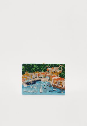 Olympia Le-Tan BOOK CLUTCH - Psaníčko - sea tex