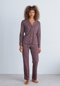 LASCANA VIVANCE DREAMS BY LASCANA VD COSY CLASSIC SET - Pyjama - dunkelblau/bordeaux