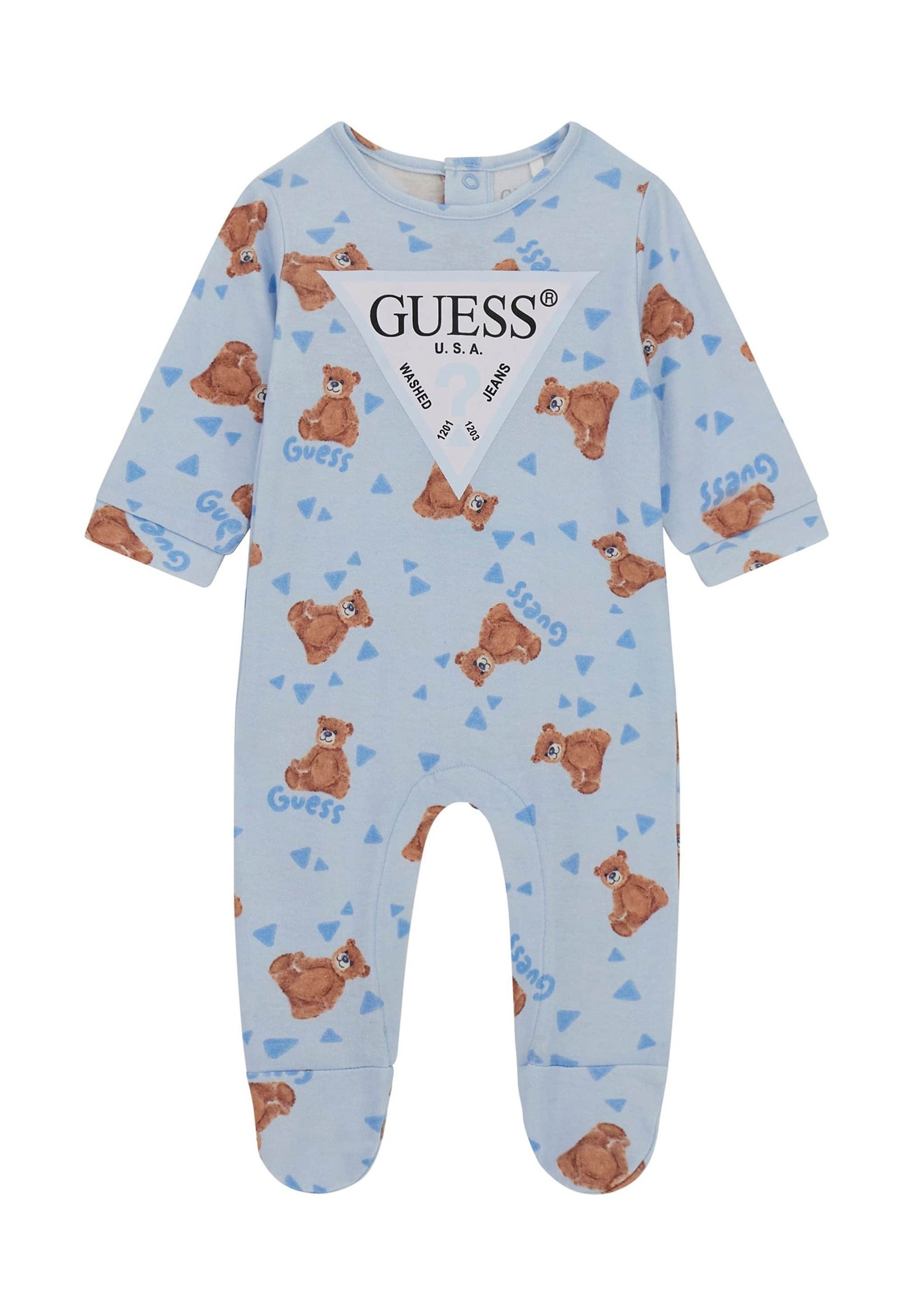 Guess STRAMPLER ALLOVER PRINT Pijama de bebé hellblau/azul