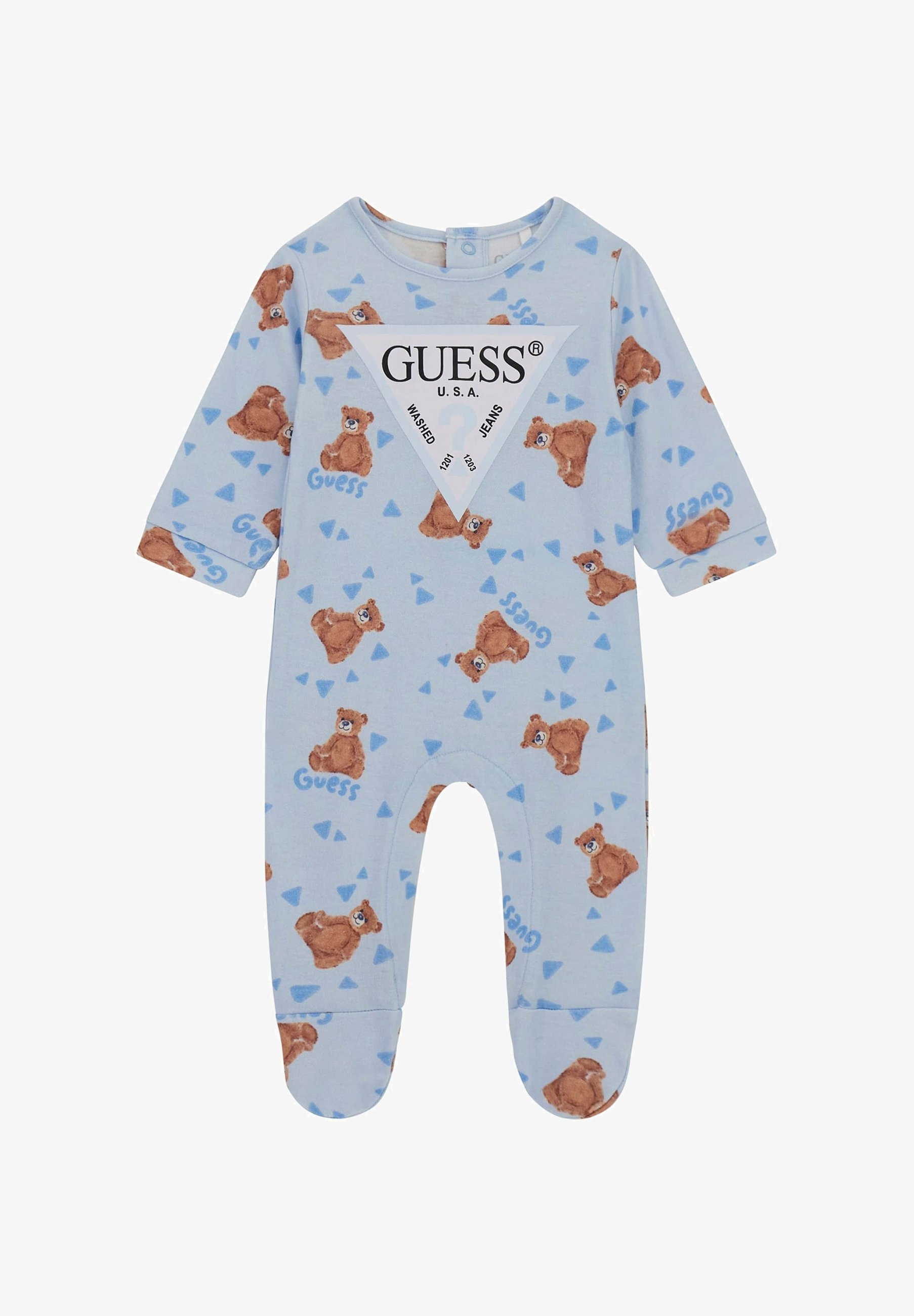 Guess STRAMPLER ALLOVER PRINT Pijama de bebé hellblau/azul