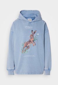 WASHED ARTWORK OVERSIZED HOODIE - Jersey con capucha - lake blue