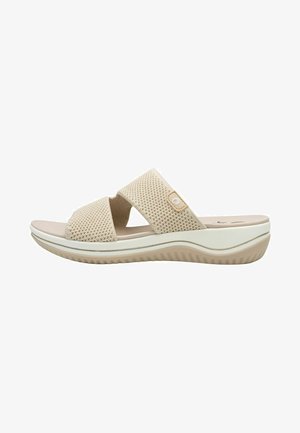 Jana Pantolette flach - beige gold