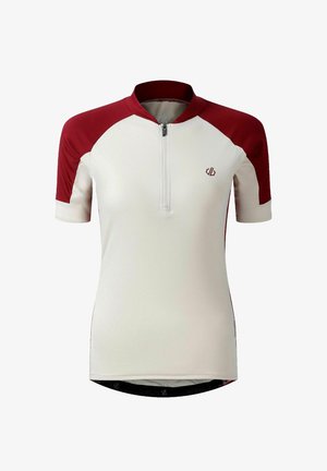 Dare 2B, DARE 2B FLUTTER HALF ZIP SHORT SLEEVE CYCLING JERSEY CYCLING JERSEY - Cycling-Trikot - almond milk tibetan red