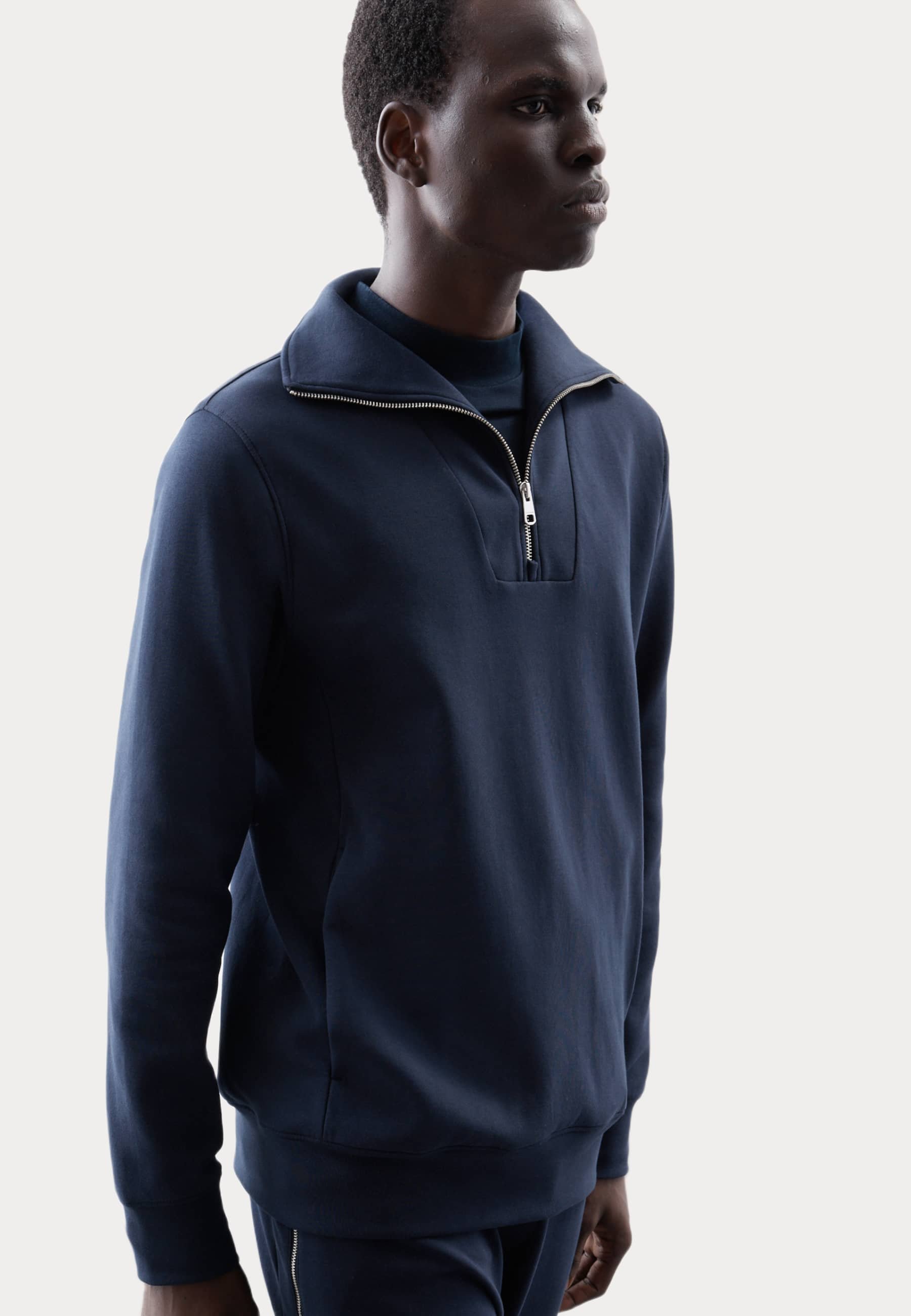 Autograph RICH HALF ZIP - Long sleeved top - dark navy/dark blue