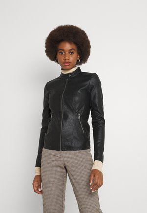ONLMELISA JACKET  - Imitert skinnjakke - black
