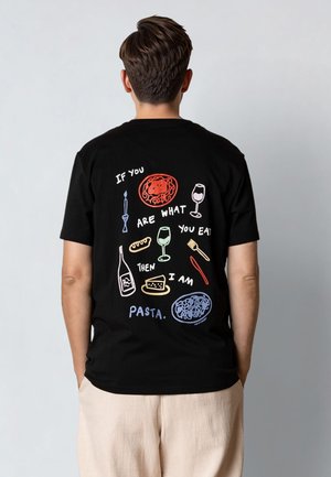 Clean Cut Copenhagen PASTA T-SHIRT - T-shirts print - black