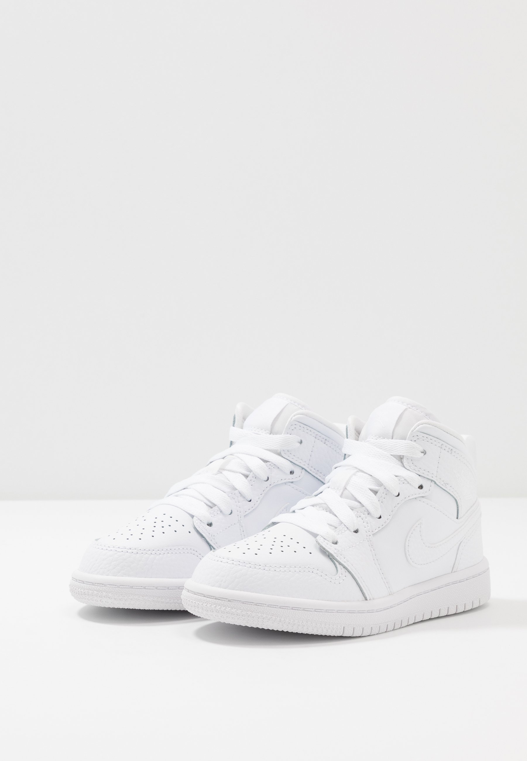 Jordan 1 MID UNISEX - Basketball shoes - white - Zalando.co.uk