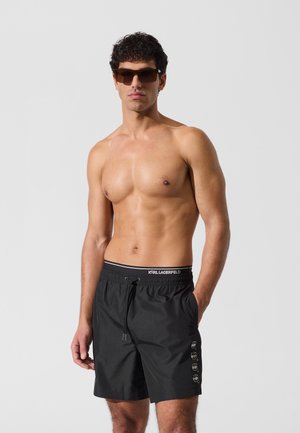 BOTTOM IKON FUSION MEDIUM-LENGTH - Șorturi de baie - black