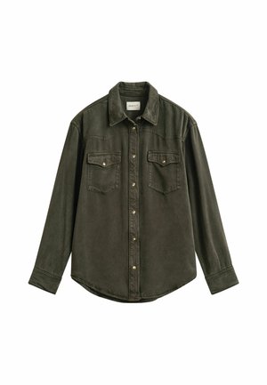 GANT, GANT DENIM TWILL RANGER SHIRT - Hemdbluse - dark moss green