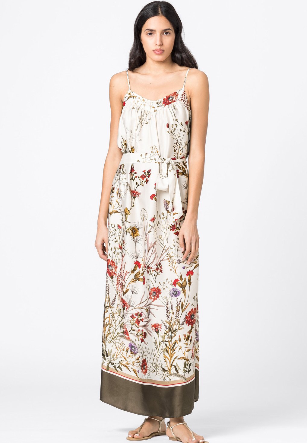Hallhuber Maxikleid Multicolor Beige Zalando At
