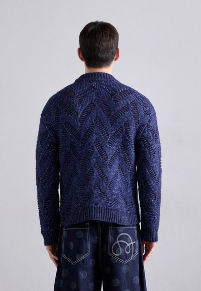 Henrik Vibskov FLAT CREWNECK - Strickpullover - navy