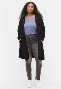 Zizzi Sweat zippé - black
