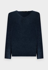 VMCREWLEFILE VNECK  - Pullover - navy blazer melange