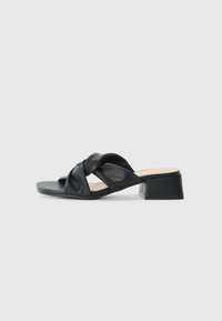Heeled mules - black