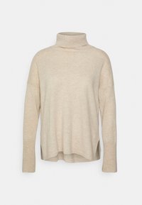 TURTLENECK LOOSE FIT TUNIC - Striktrøje - oatmeal