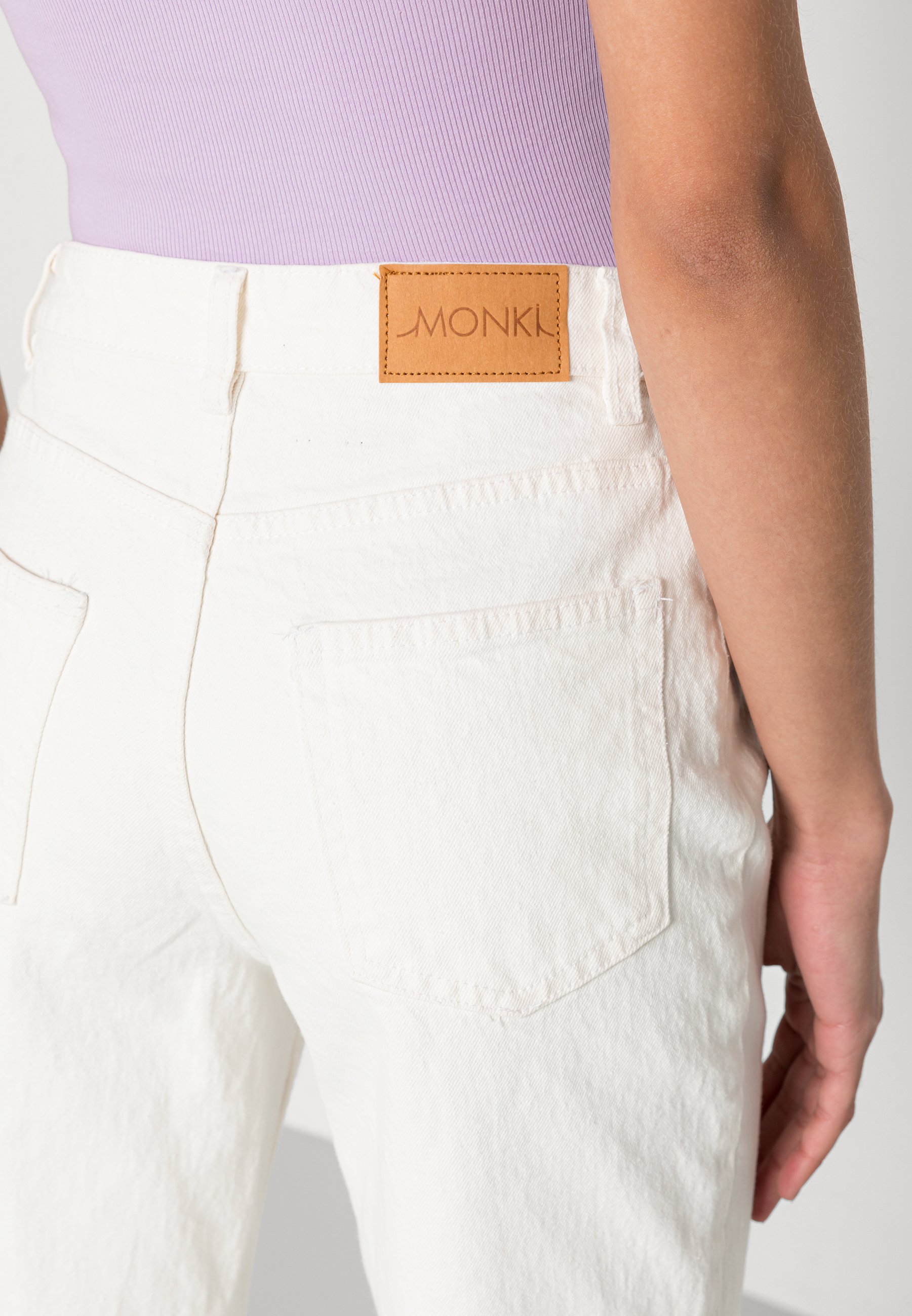 Monki Bootcut jeans - white light/white - Zalando.co.uk
