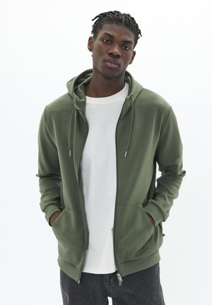 Matinique THEO - Zip-up sweatshirt - thyme