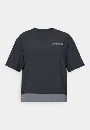 Adidas Terrex MULTI SHORT SLEEVE - Sports T-shirt - black/grey six