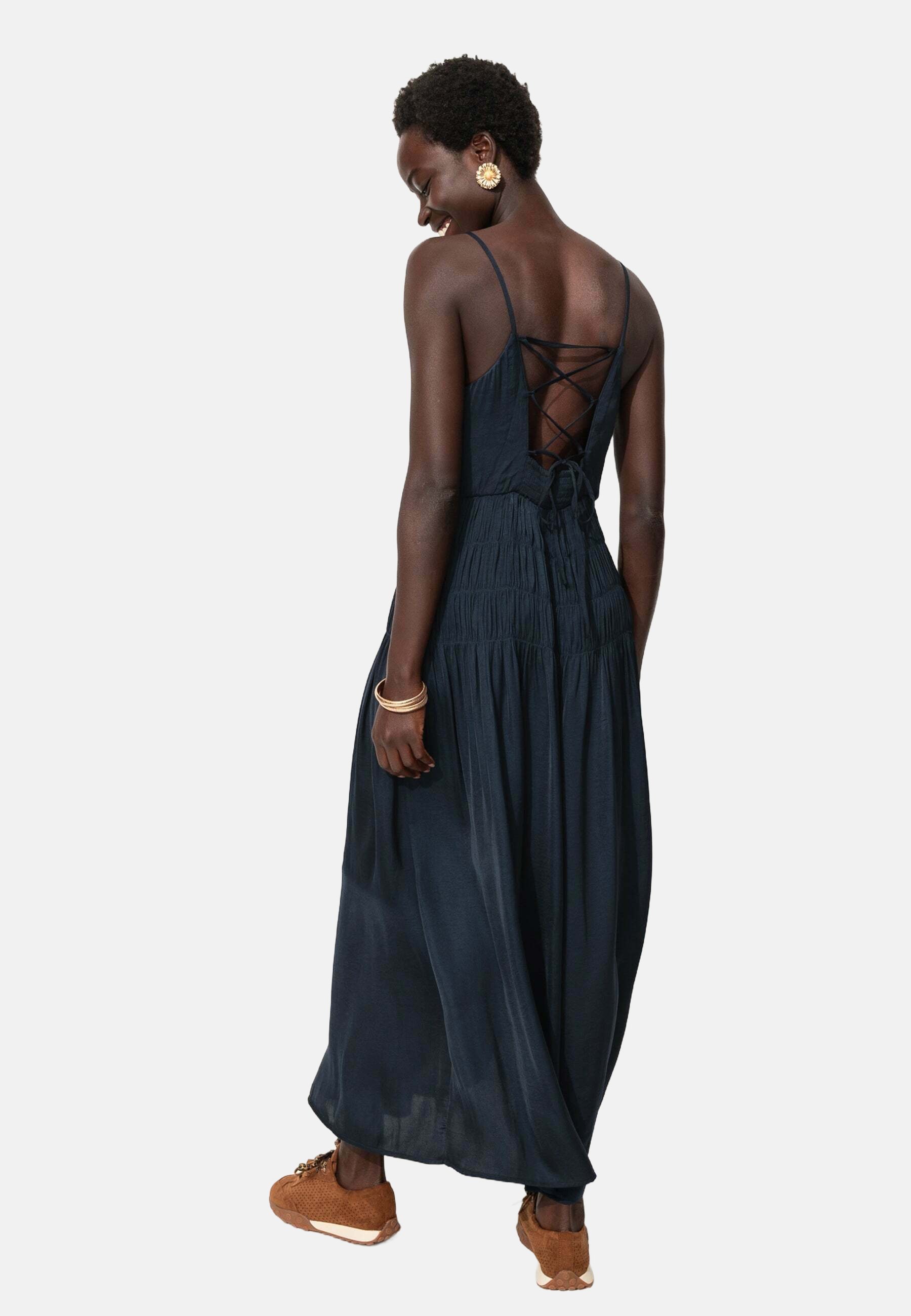 robe cocktail mi longue mousseline