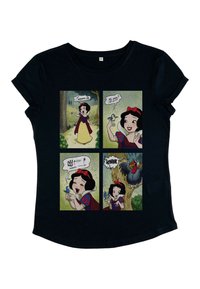 Disney SNOW WHITE SIGNING SNOW - T-shirt med print - navy blue