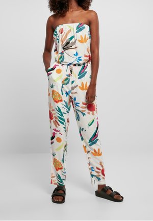 Bandeau-jumpsuit med farverigt blomsterprint, der har elastik i taljen og sidelommer. Fremstillet i letvægtsstof med en afslappet pasform.
