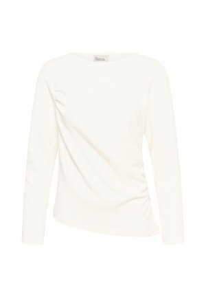 My Essential Wardrobe, MWHELLE ASYMMETRIC BLOUSE - Pikkade varrukatega topp - snow white