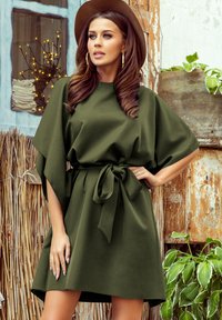 Chelsea Clark MINI SLEEVES LOOSE CUT - Denné šaty - khaki