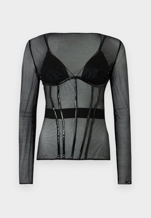 Elisabetta Franchi BODY - Top dugih rukava - black