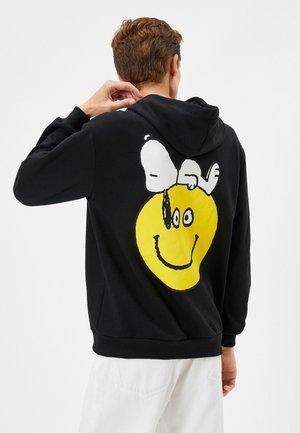 SNOOPY PRINTED  - Jersey con capucha - black