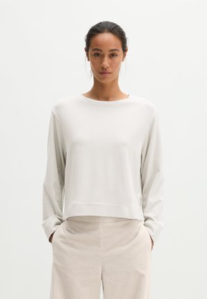 Marc O'Polo, MARC O'POLO OVERSIZE LONGSLEEVE CROPPED AUS GEBRUSHTEM SINGLE JERSEY - Long sleeved top - frosty blue