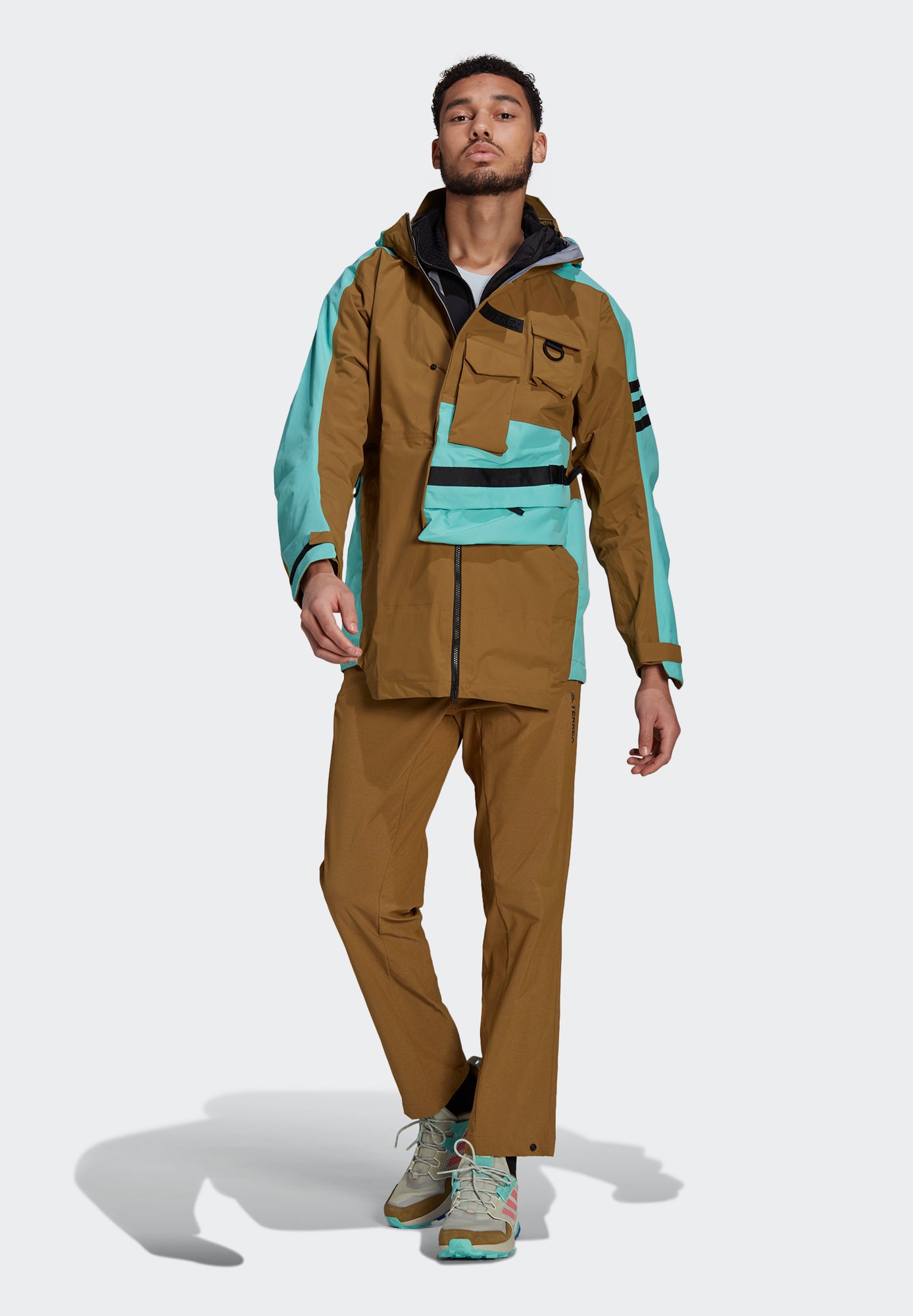 adidas Performance TERREX XPLORIC RAIN - Hardshell jacket - wild moss/acid  mint/green - Zalando.de