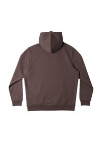 Bruine hoodie met lange mouwen, geribde cuffs en zoom. Soepele textuur met een relaxte pasvorm en een gestikte afwerking.