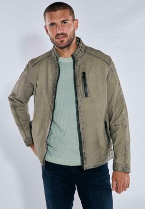 Leather jacket - beige