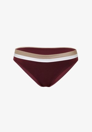 Lovable, SHINY COLOR BLOCK - Costume da bagno a slip - vinaccia/bianco e/bronzo