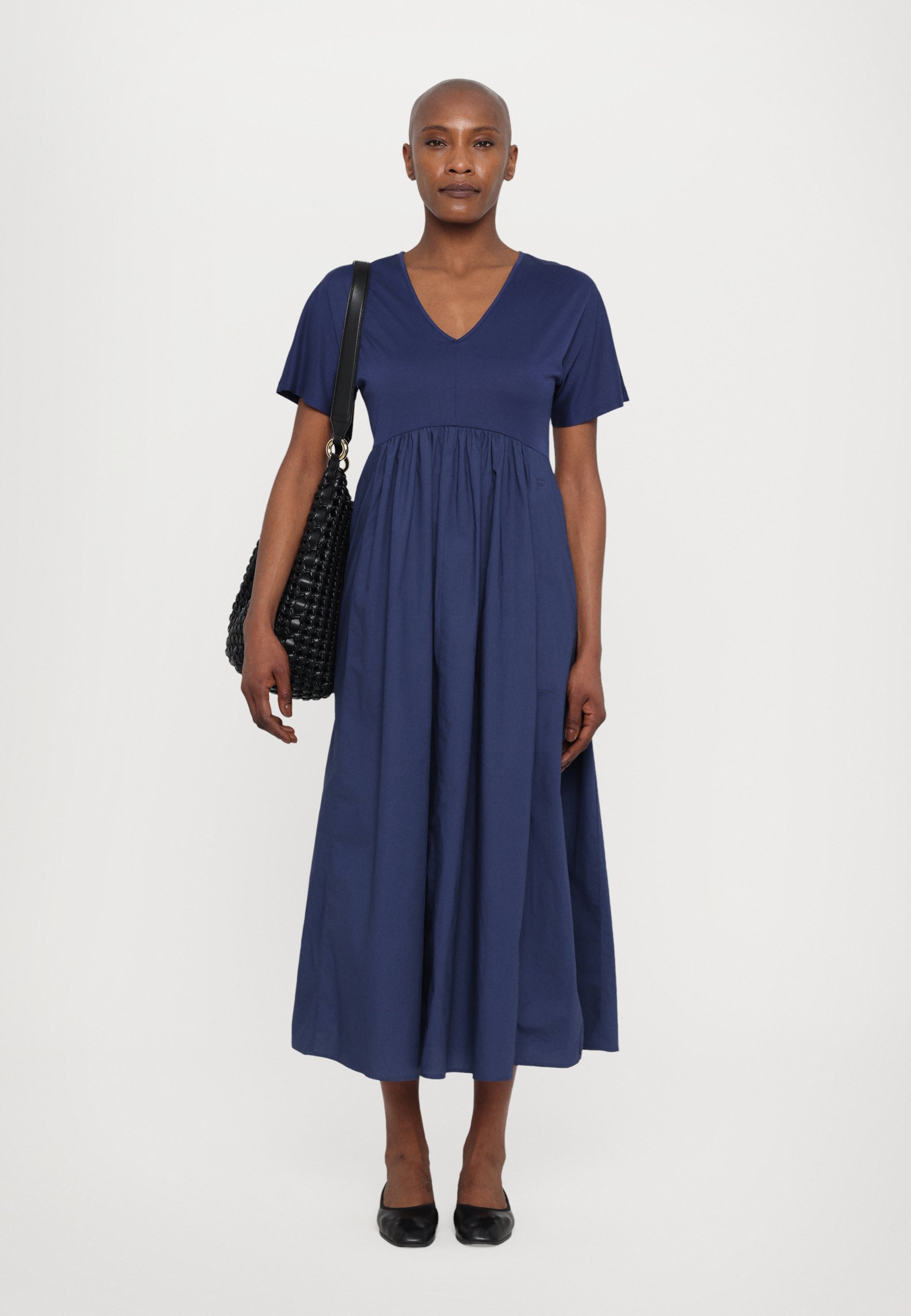 MEER. メーア　　NECK GATHER JERSEY DRESS Weekend Max Mara Jersey dress - navy/blue - Zalando