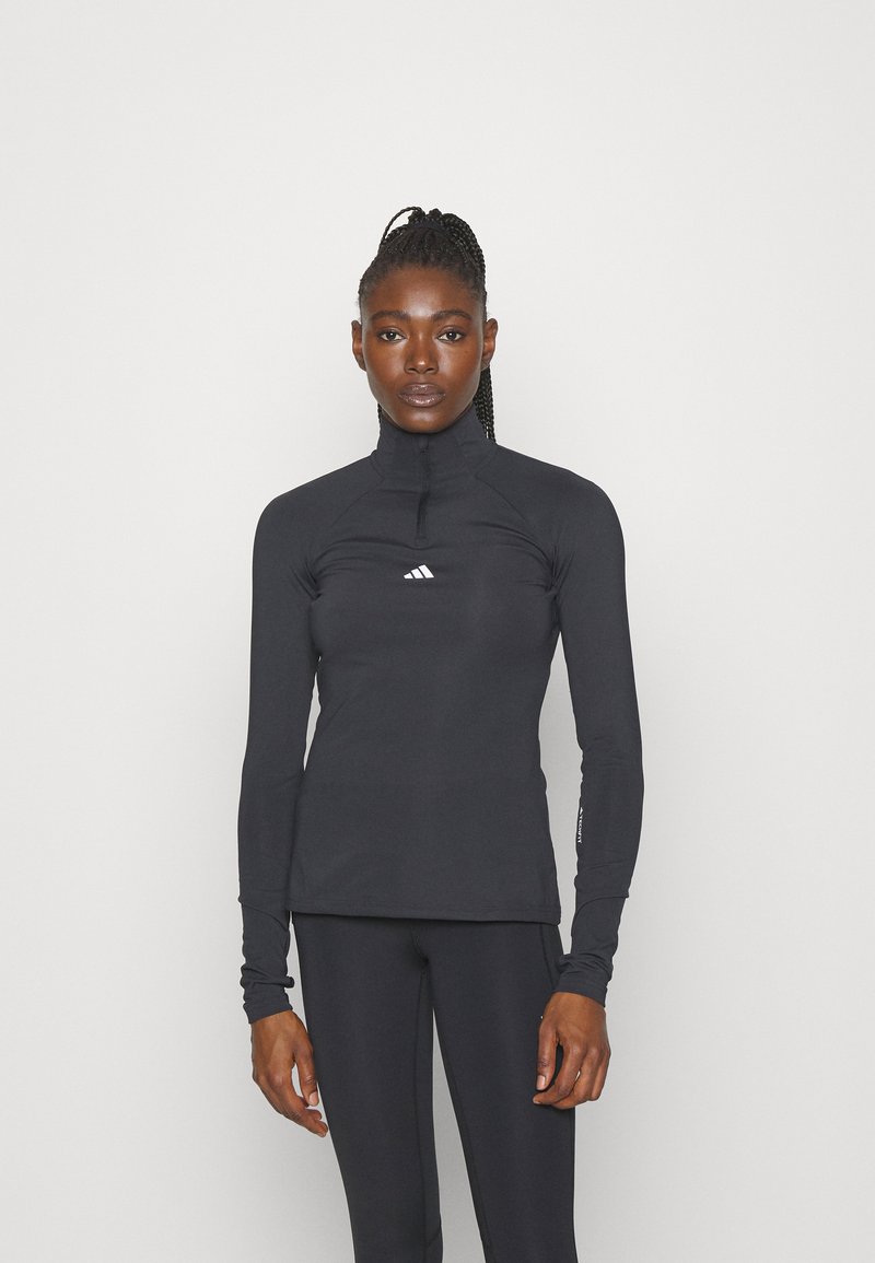 adidas Performance - TECHFIT COLD.RDY QUARTER ZIP - Majica z dolgimi rokavi - black, Povečajte