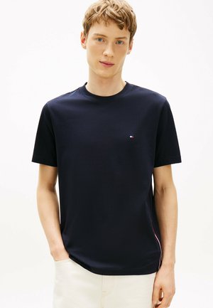 GLOBAL STRIPE SIDE SEAM  - T-shirt con stampa - navy blue