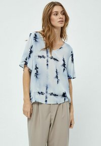 Desires BINA SHORT SLEEVE SMOCK  - Blūze - dusty blue print