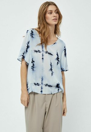 BINA SHORT SLEEVE SMOCK  - Bluse - dusty blue print