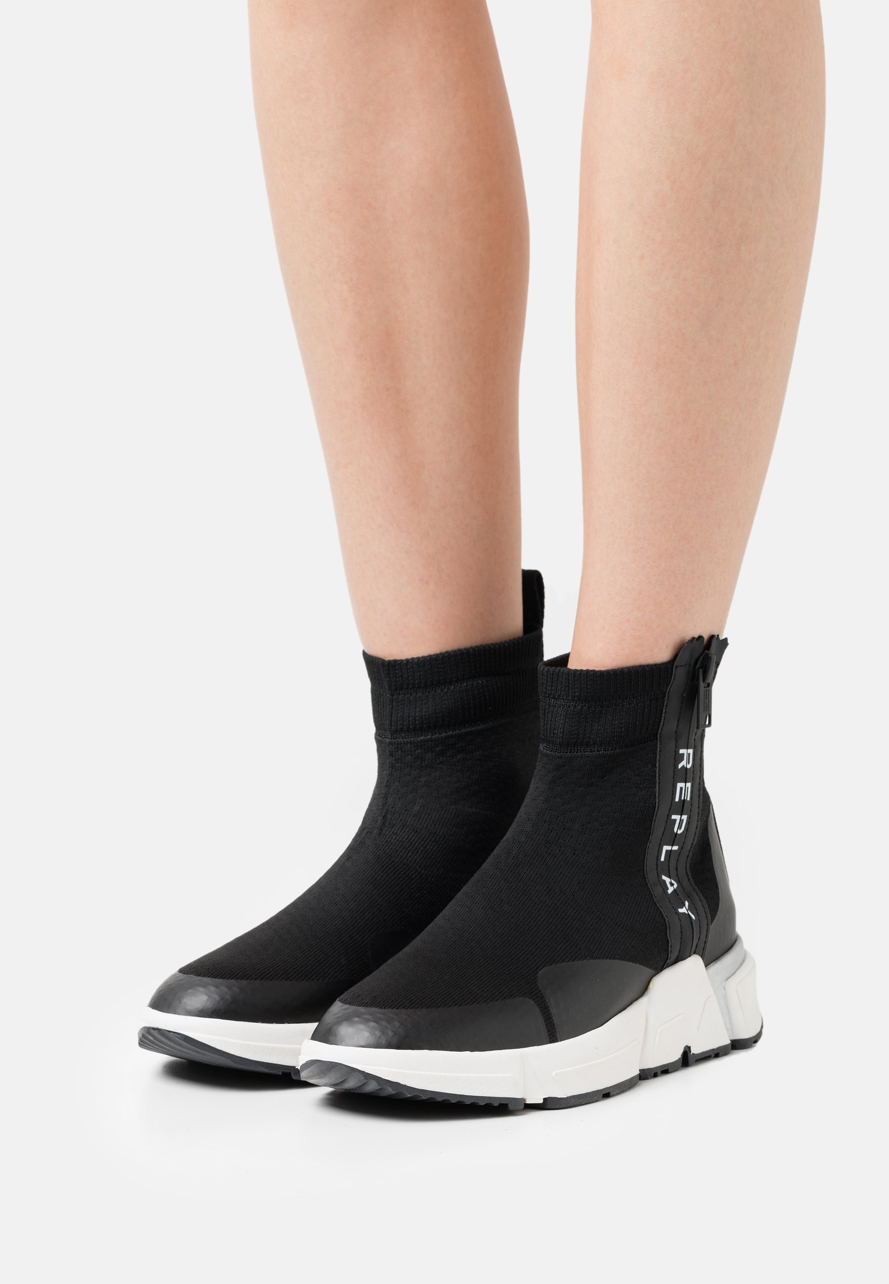 Replay SABLE - Botines de - black/white/negro - Zalando.es