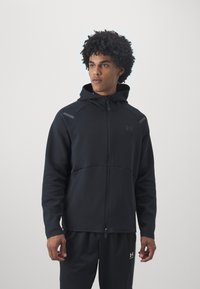 Under Armour UNSTOPPABLE FLEECE - Zip-up sweatshirt - black