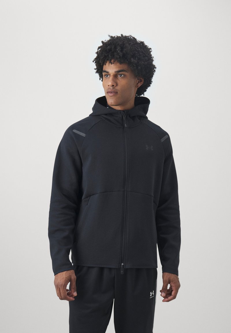 Under Armour UNSTOPPABLE FLEECE - Zip-up sweatshirt - black