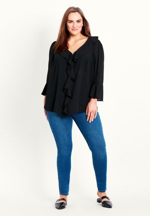FRILL - Blouse - black