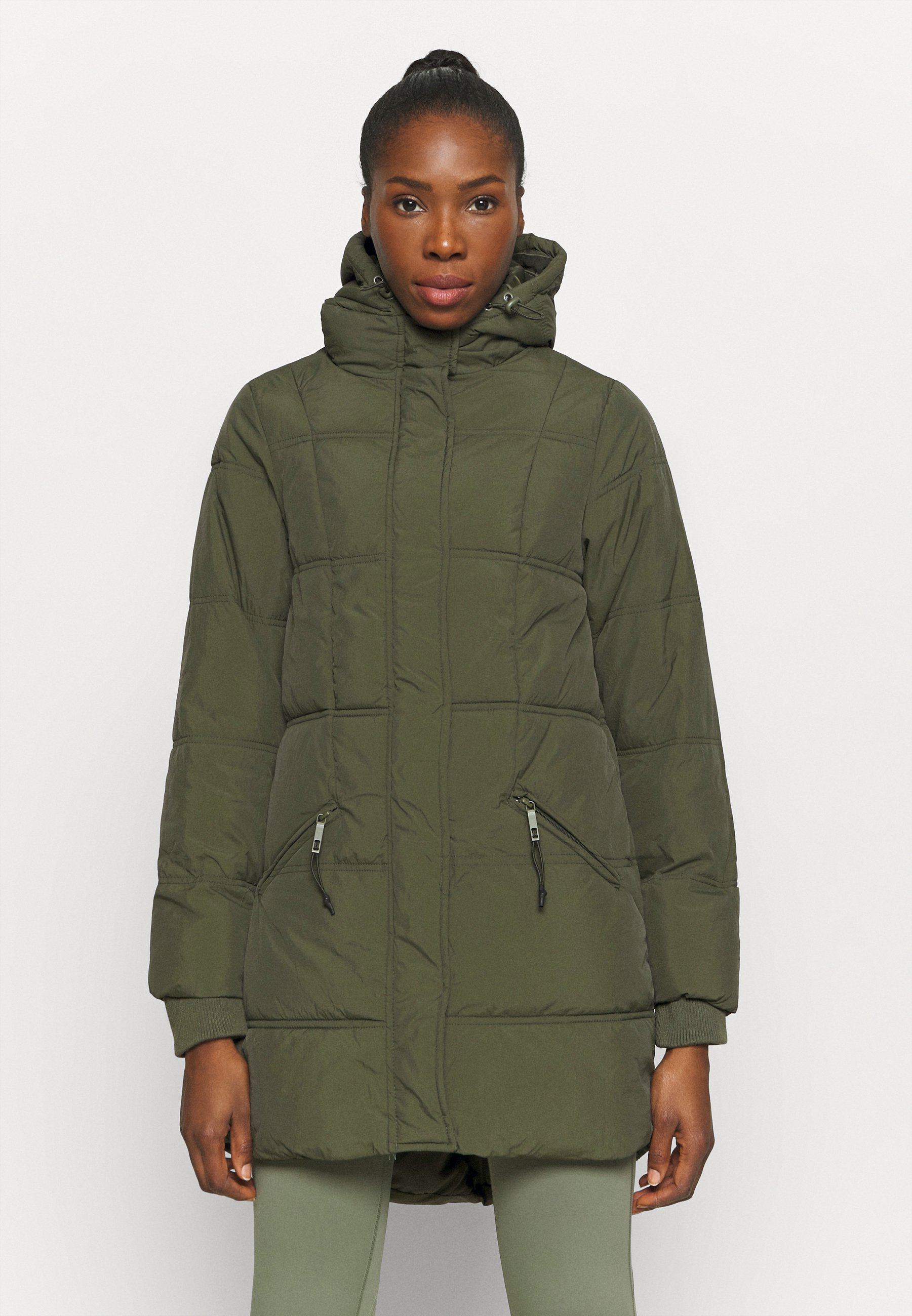 THE MOTHER MID LENGTH PUFFER Winterjas khaki THE MOTHER MID LENGTH PUFFER Winterjas khaki