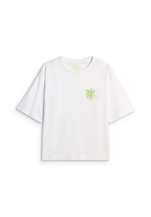 4F, 4F T-SHIRT BOXY Z NADRUKIEM DAMSKI - CZARNY S - T-shirt imprimé - white