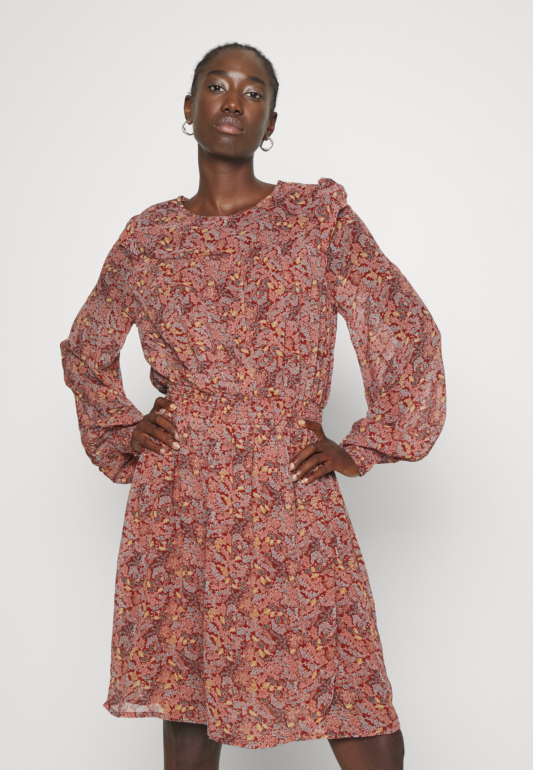 b.young BYFIBBA SHORT DRESS - Dnevna obleka - brown/rjava - Zalando.si