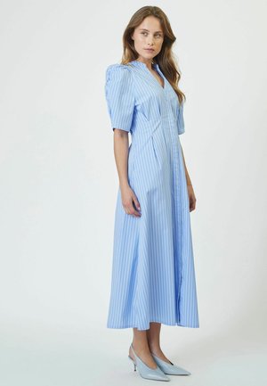 Co'couture MICACC STRIPE PLEAT DRESS - Shirt dress - pale blue